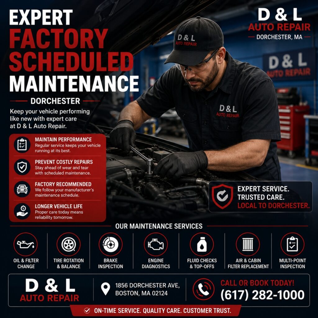 Expert Factory Scheduled Maintenance Dorchester | D & L Auto
